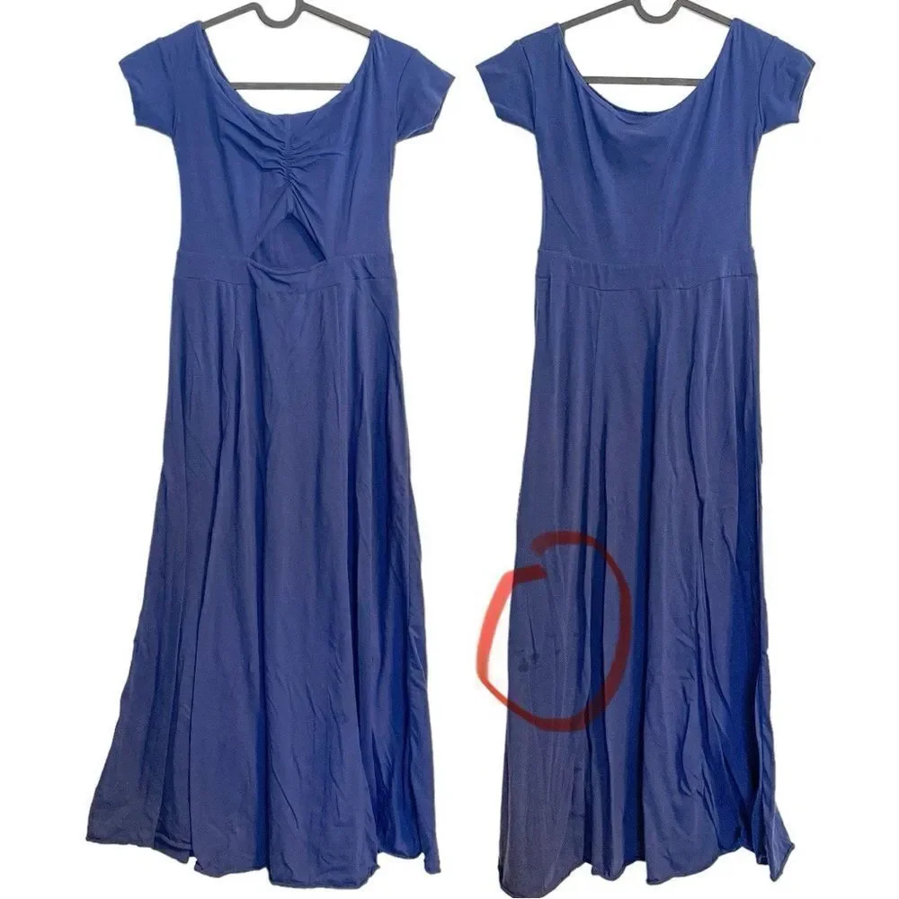Free People Dance With Me Midi Dress in Cobalt Blue
